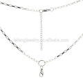 New design good stainless steel 18''+2'' silver floating locket chain necklace 2015